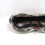 Sunglasses Case-gray Linen-snap Case-frame Purse